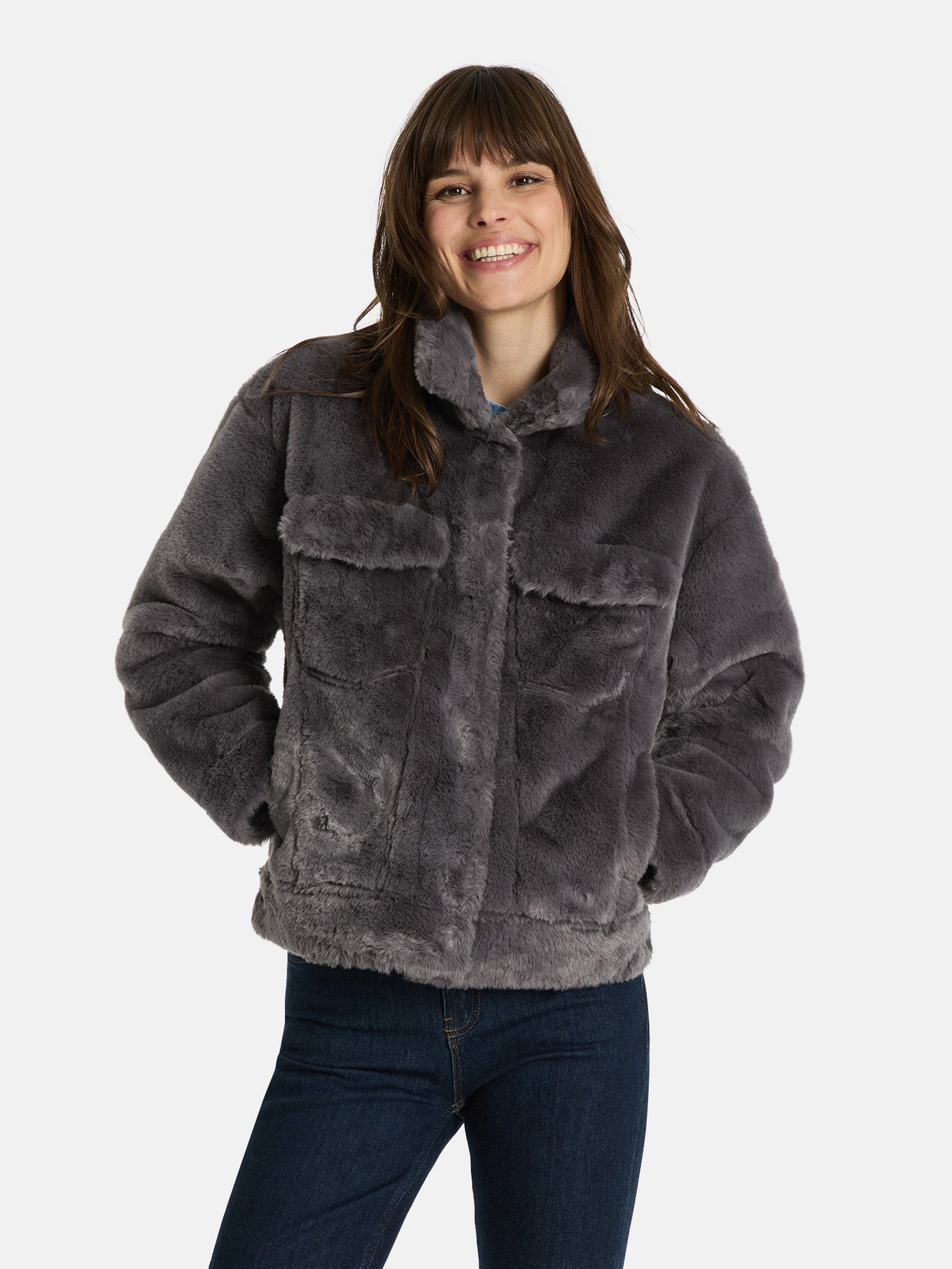 Felljacke "MaliL" mit Fake Fur