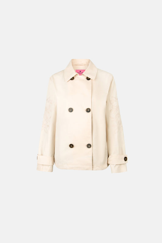 Trenchcoat "IniaL" aus Baumwollmix